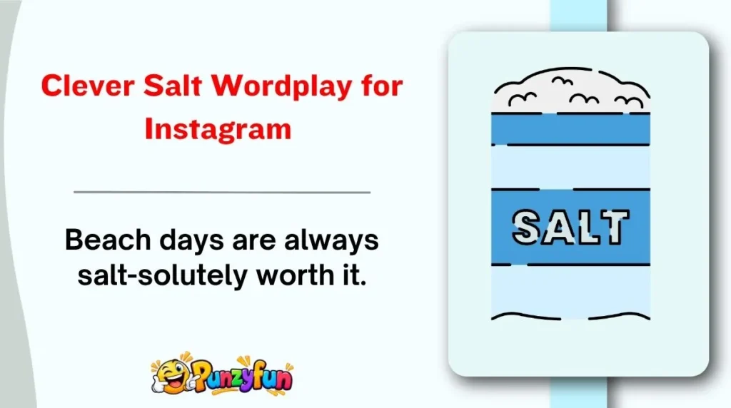 Clever Salt Wordplay for Instagram 