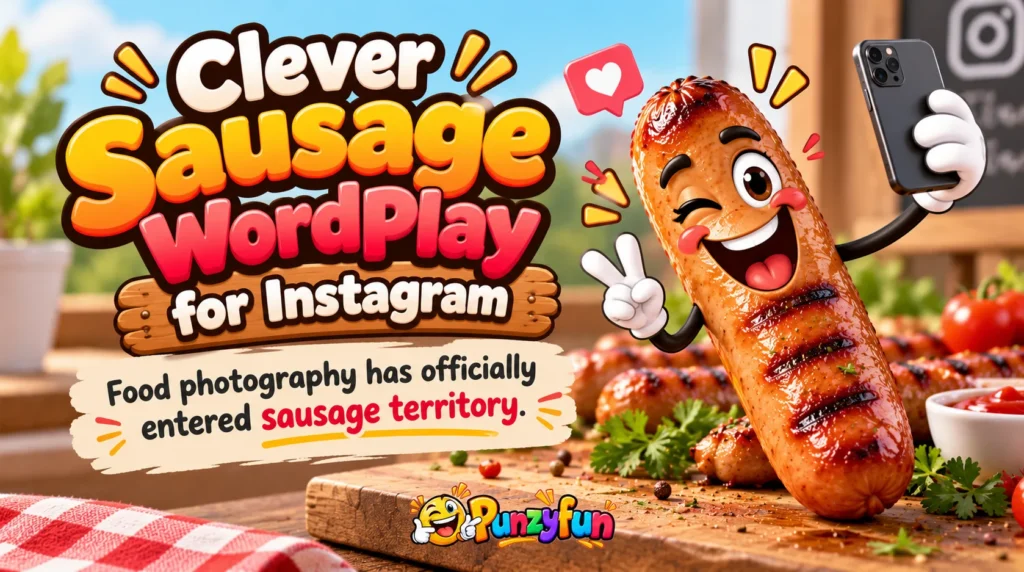 Clever Sausage Wordplay for Instagram