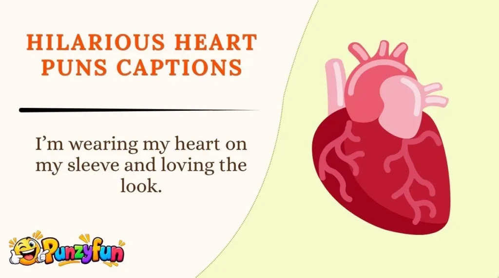 Hilarious Heart Puns Captions
